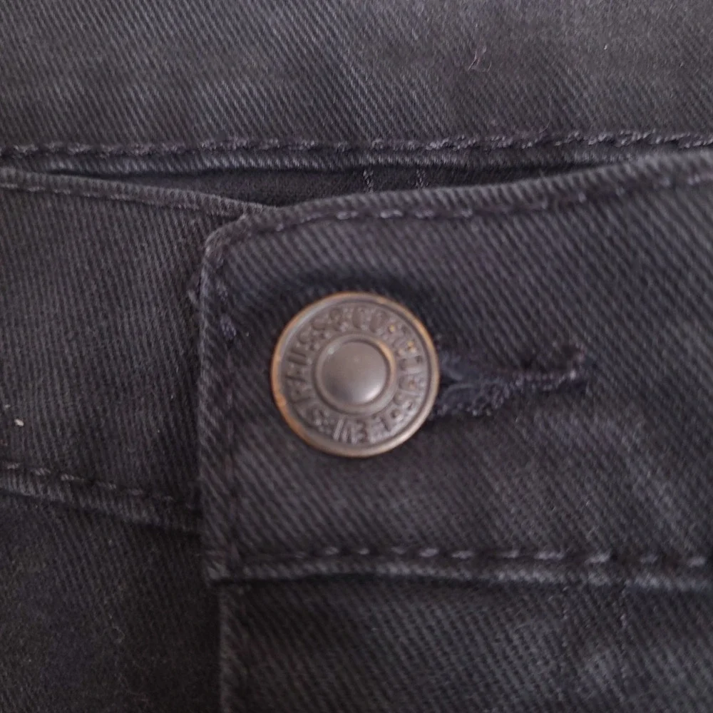 Levis Strauss Jeans Men 38x28.5 Black 510 Slim Straight Dark Wash American Denim